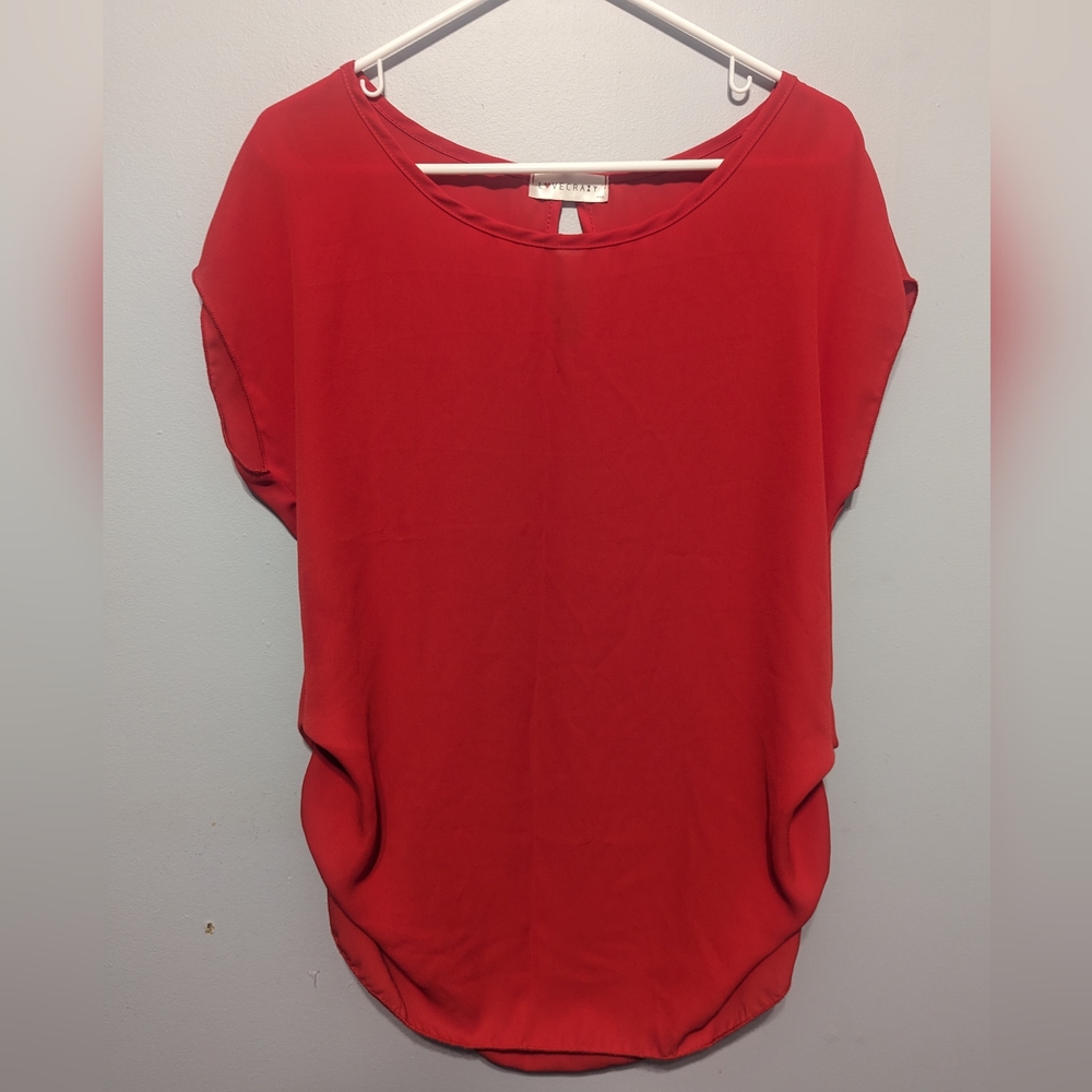 Lovecrazy Red Blouse Tee